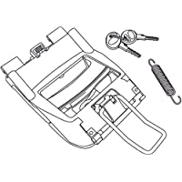 Shad D1B45MAR Recambio Maneta de Cerradura de Baúl Sh45- Plata